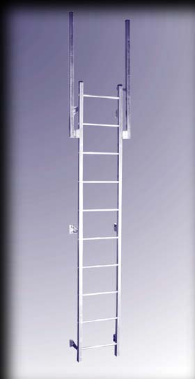 fixed ladder with walk through